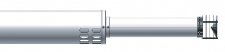 Коаксиальная труба с наконечником диам. 60/100 мм, общая длина 1100 мм, выступ дымовой трубы 350 мм - антиоблединительное исполнение