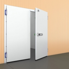 Распашная двустворчатая дверь для холодильных камер